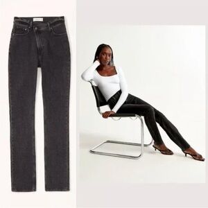 Abercrombie Fitch 90s Slim Straight Ultra High Rise Jeans Criss Cross 29/8L